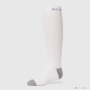 Figs White and Gray Compression Socks